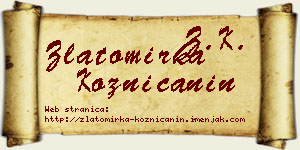 Zlatomirka Kozničanin vizit kartica